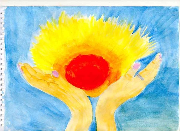 Рисунок на тему тепло маминых рук