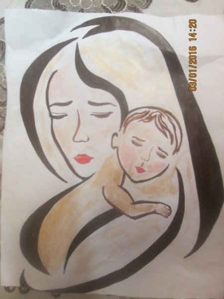 Рисунок мамины глаза