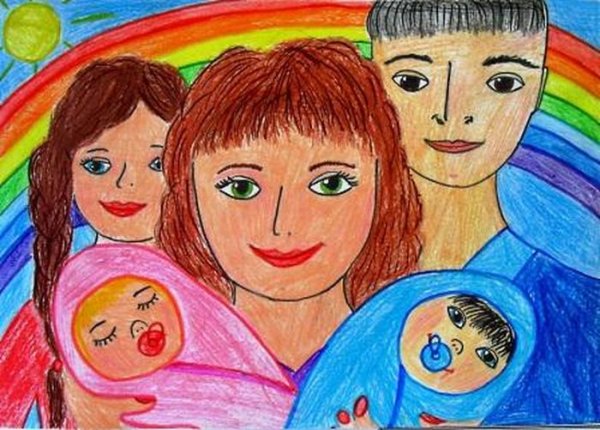 Улыбка мамы рисунок на конкурс