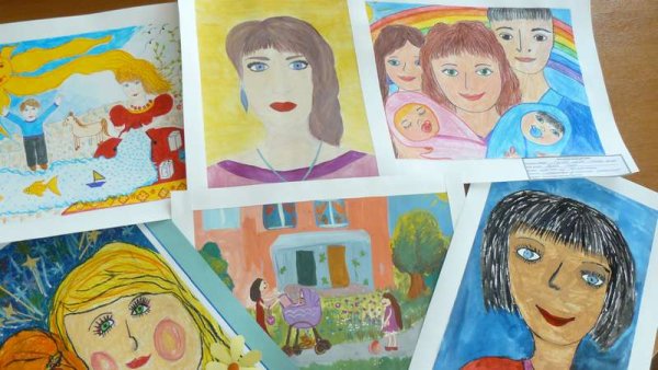 Выставка детских работ мамины глаза