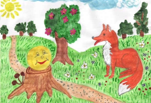 Рисование Колобок