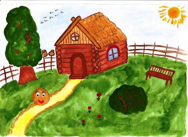 Рисование Колобок