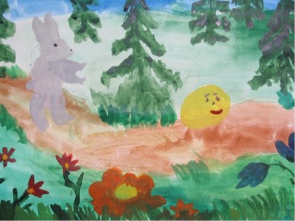 Рисование на тему Колобок