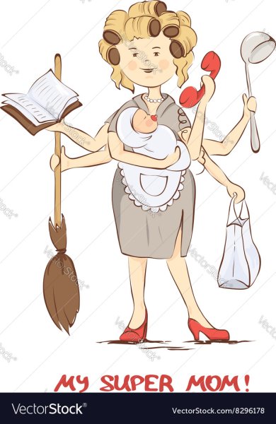 Супер мама рисунок