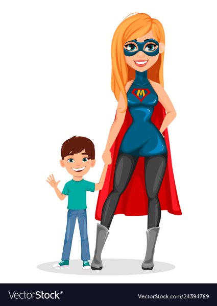 Супер мама рисунок