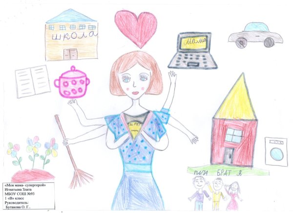 Супермама иллюстрация