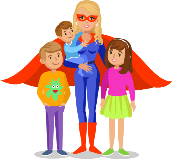 Супер мама рисунок