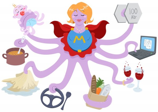 Женщина в домашних делах