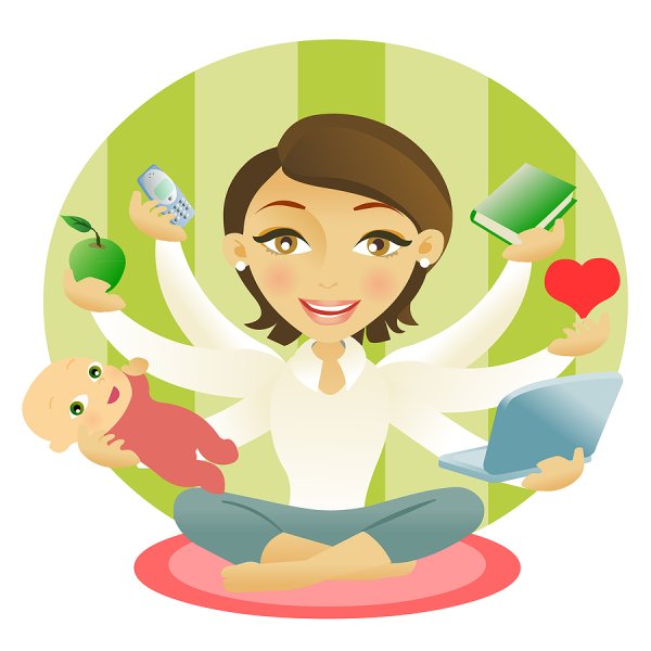 Супер мама убирается