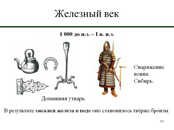 Достижения раннего железного века