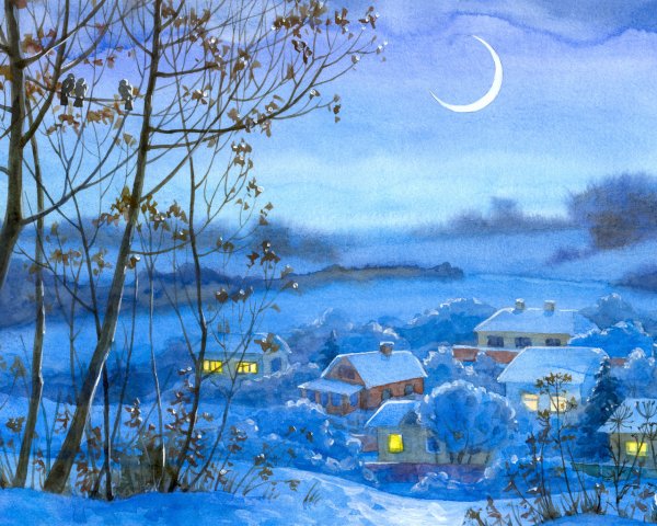 Иван Саввич Никитин зимняя ночь в деревне