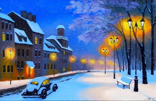 Александр Болотов пейзаж зима