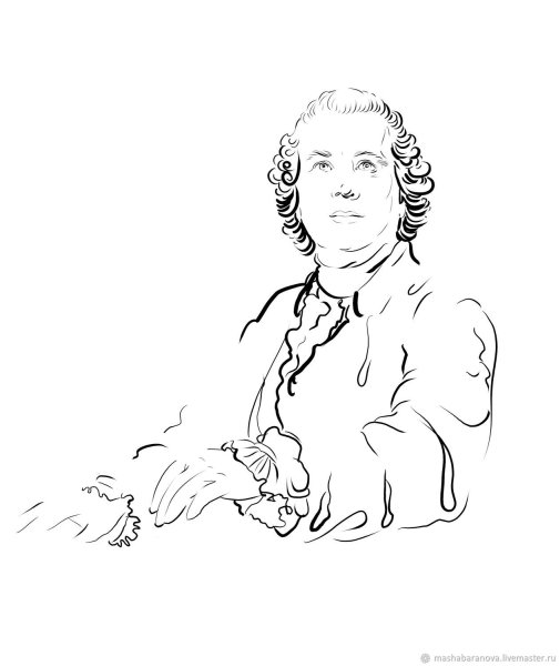 Ломоносов Михаил Васильевич рисунок