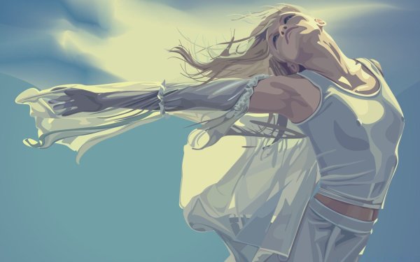 Девушка ветер арт