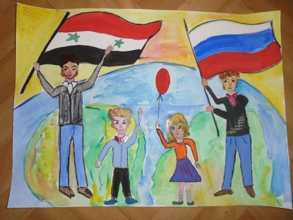 Рисунок ко Дню России