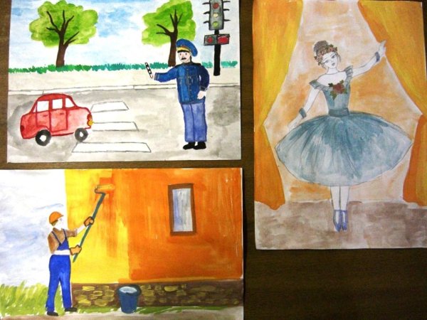 Рисунки на тему профессии для детей