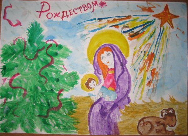 Рождественские раскраски для детей