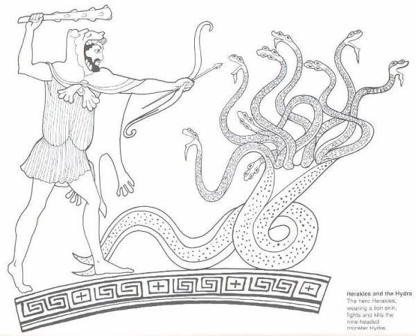 12 Подвигов Геракла гидра рисунок