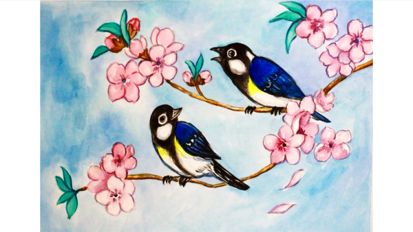 Рисование весенних птиц