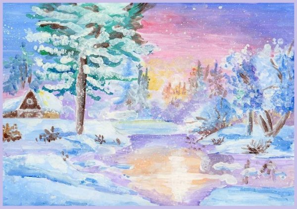 Рисуем зимнюю фантазию