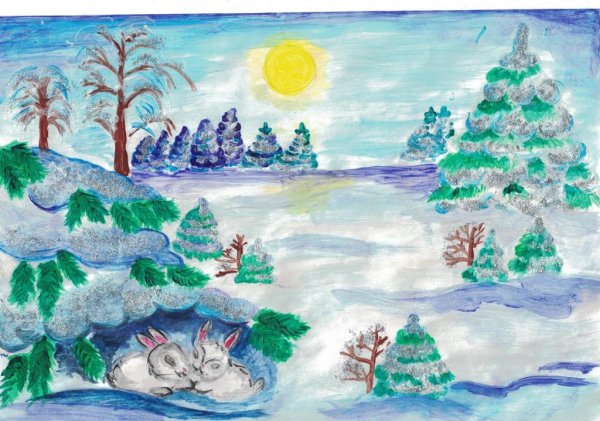 Конкурс рисунков зимняя сказка