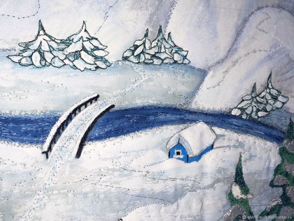 Лоскутные картины зима
