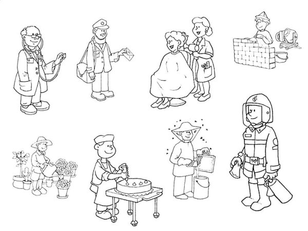 Раскраска. Профессии