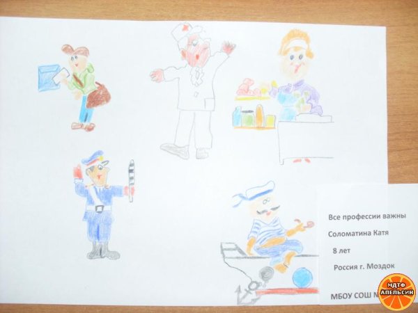 Рисунок все профессии важны