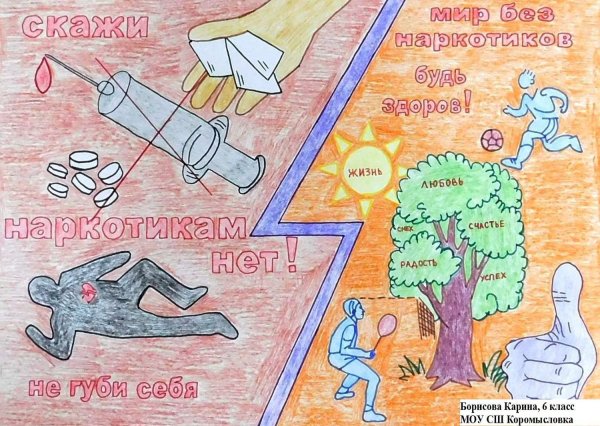 Плакат на тему наркотики