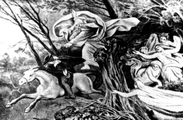 Лесной царь Шуберт раскраска