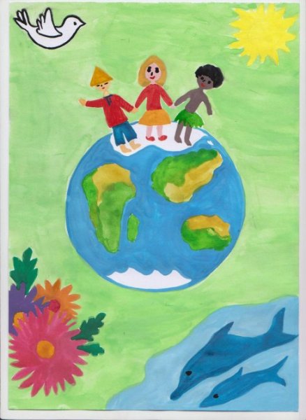 Конкурс рисунков дружат дети всей земли