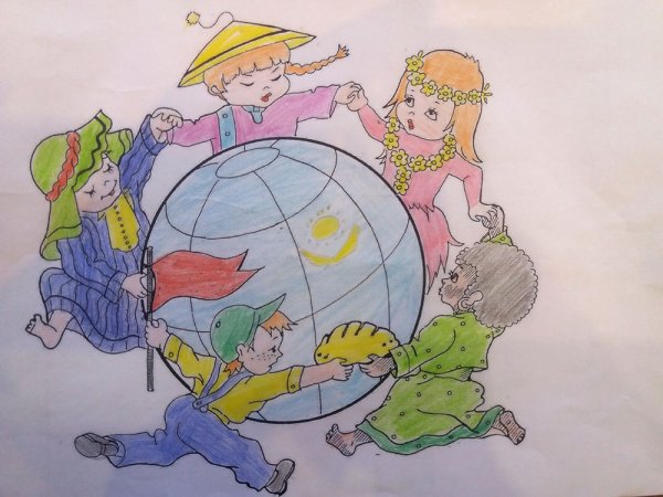 Рисунок на тему Дружба народов