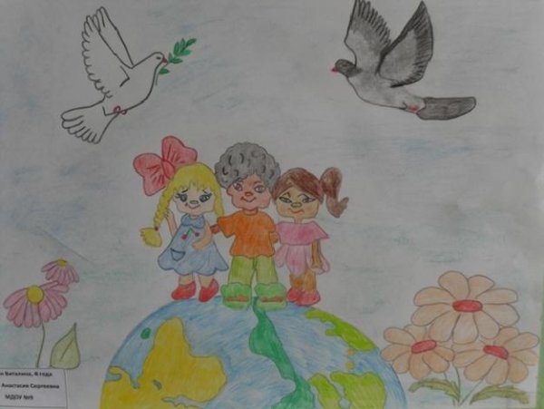 Рисование дружат дети всей земли