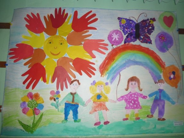 Коллективная работа дружат дети всей земли