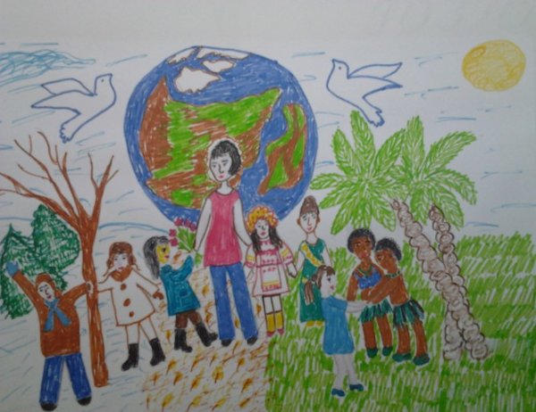 Конкурс рисунков дружат дети всей земли