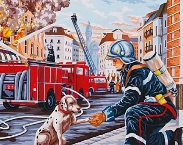 Пожарные в живописи