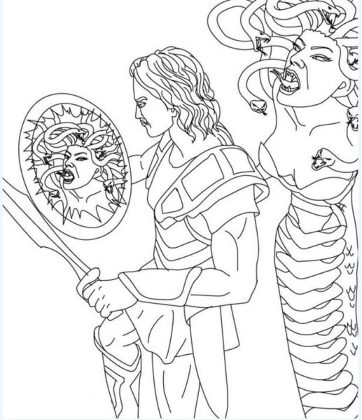 Храбрый Персей и медуза Горгона