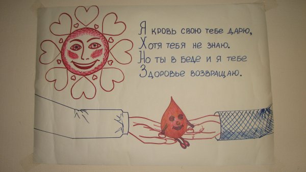 Плакат на тему донорство