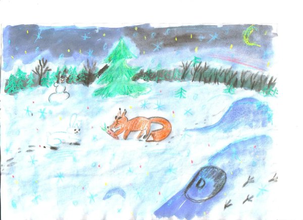 Рисунки на тему чудеса зимнего леса