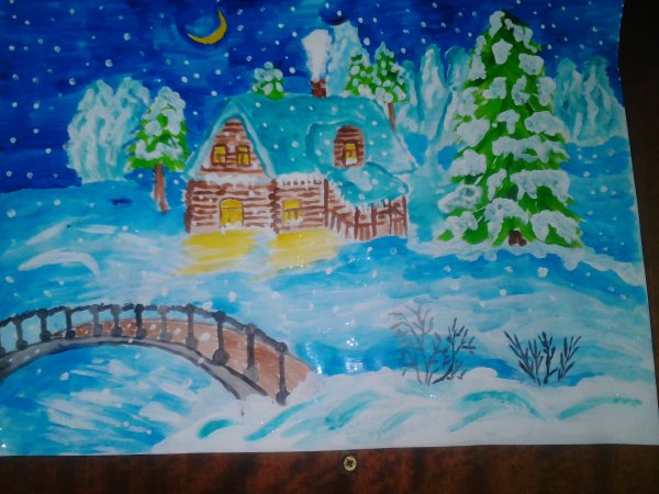 Рисование на тему зима