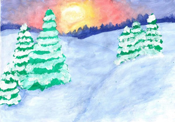 Конкурс рисунков зимняя фантазия