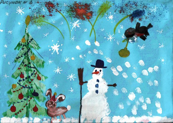 Рисование на тему новый год