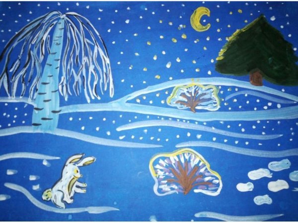 Зимние чудеса рисунки детей