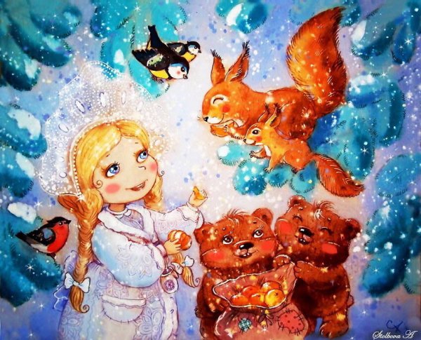 Анастасия Столбова иллюстрации Рождество