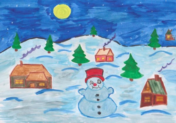 Новогодние рисунки для детей