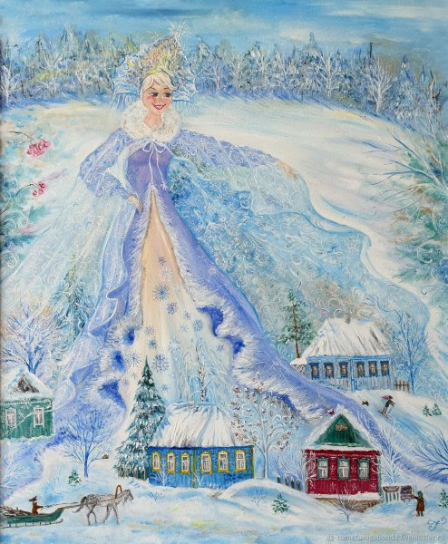 Картина зимний пейзаж