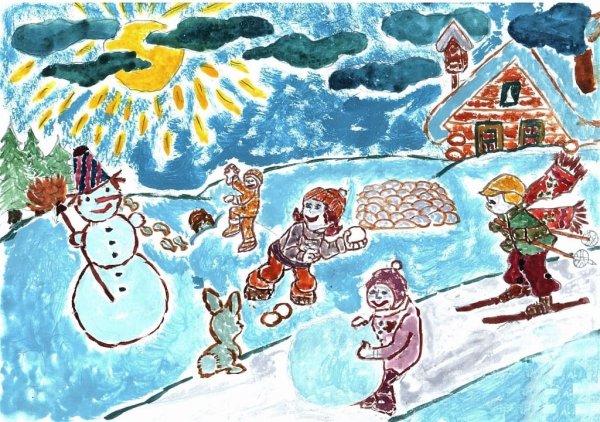 Конкурс рисунков Зимушка зима детский сад