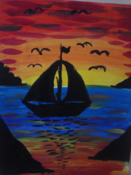 Рисунок на тему закат