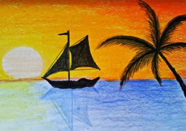 Морской пейзаж легкий