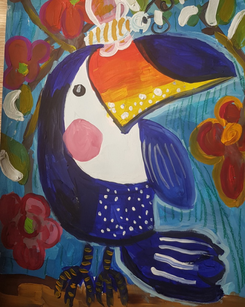 Рисунки на свободную тему красками